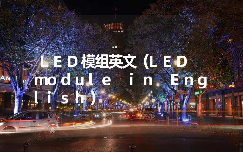LED模组英文（LED module in English）